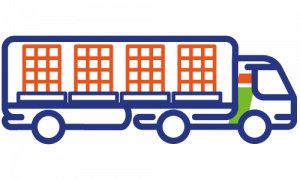 UK transport palletvervoer illustratie